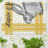 Rabbit French Recipe - Kitchen Towel Theedoek (Gevouwen)