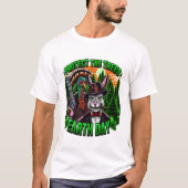Rabbit Fury: Stijlvolle kat met Pistool T-shirt (Voorkant)