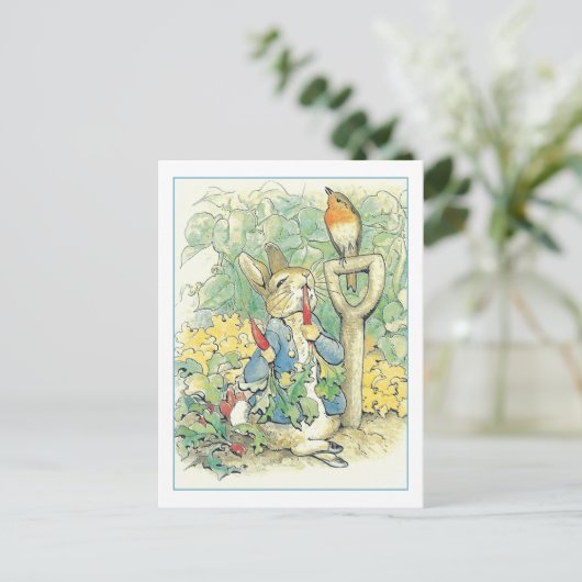 Rabbit Garden Carrots van Beatrix Potter Briefkaar Briefkaart (Staand voorkant)