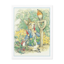 Rabbit Garden Carrots van Beatrix Potter Briefkaar