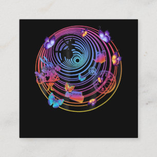 Rabbit Gift   Alice in Wonderland Vierkante Visitekaartje