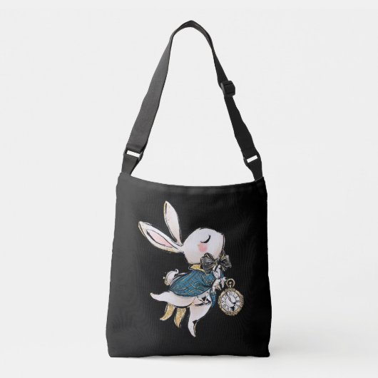 Rabbit Gift | Alice in Wonderland White Rabbit Crossbody Tas (Voorkant)