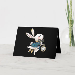 Rabbit Gift   Alice in Wonderland White Rabbit Kaart
