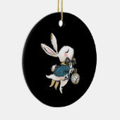 Rabbit Gift | Alice in Wonderland White Rabbit Keramisch Ornament (Rechts)
