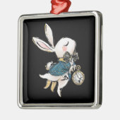 Rabbit Gift | Alice in Wonderland White Rabbit Metalen Ornament (Links)