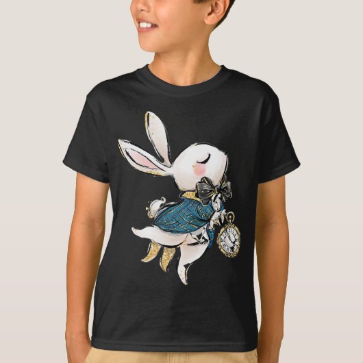 Rabbit Gift | Alice in Wonderland White Rabbit T-shirt (Voorkant)