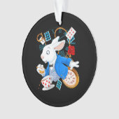 Rabbit Gift | Alice in Wonderland - witte konijn Ornament (voorkant)