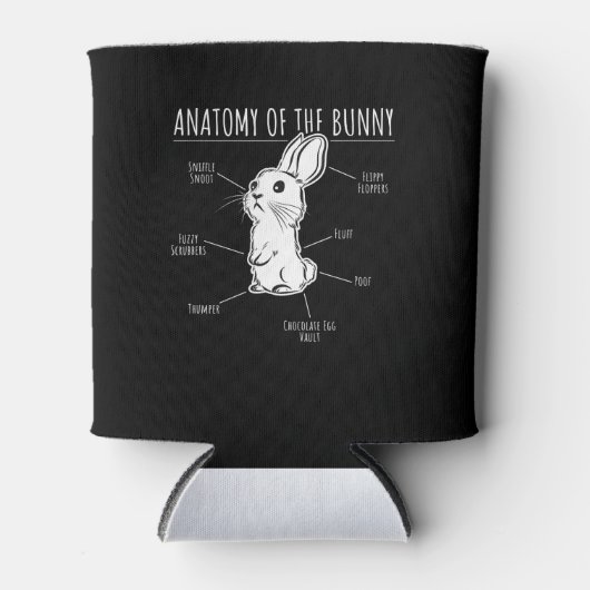Rabbit Gift |Anatomie van Bunny Cute Rabbit Pet Lo Blikjeskoeler (Voorkant)