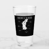 Rabbit Gift |Anatomie van Bunny Cute Rabbit Pet Lo Glas (Voorkant)