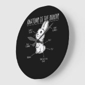 Rabbit Gift |Anatomie van Bunny Cute Rabbit Pet Lo Grote Klok (Hoek)
