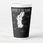 Rabbit Gift |Anatomie van Bunny Cute Rabbit Pet Lo Latte Mok (Voorkant)