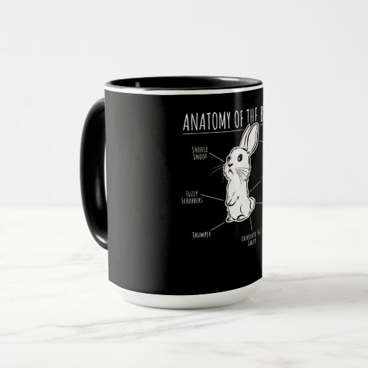 Rabbit Gift |Anatomie van Bunny Cute Rabbit Pet Lo Mok (Voorkant links)