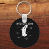 Rabbit Gift |Anatomie van Bunny Cute Rabbit Pet Lo Sleutelhanger (Voorkant)