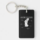 Rabbit Gift |Anatomie van Bunny Cute Rabbit Pet Lo Sleutelhanger (Voorkant)