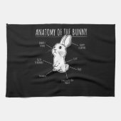 Rabbit Gift |Anatomie van Bunny Cute Rabbit Pet Lo Theedoek (Horizontaal)