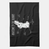Rabbit Gift |Anatomie van Bunny Cute Rabbit Pet Lo Theedoek (Verticaal)