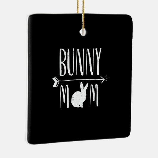 Rabbit Gift | Bunny Ma Funny White Rabbit Gift Keramisch Ornament (Rechts)