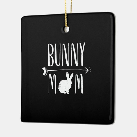 Rabbit Gift | Bunny Ma Funny White Rabbit Gift Keramisch Ornament (Links)