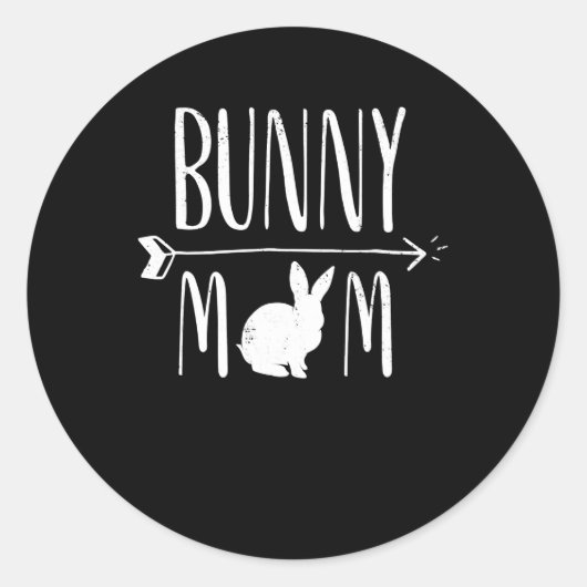 Rabbit Gift | Bunny Ma Funny White Rabbit Gift Ronde Sticker (Voorkant)