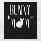 Rabbit Gift | Bunny Ma Funny White Rabbit Gift Wijn Etiket (Enkel label)