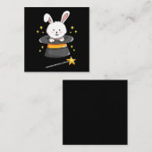 Rabbit Gift|Bunny Magic Wand Magicia Wizard Witch Vierkante Visitekaartje (Voorkant / Achterkant)