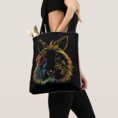 Rabbit Gift | Colorful Bunny Lionhead Rabbit Tote Bag (Dichtbij)