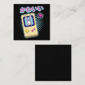 Rabbit Gift | Cute Bunny Pastel Kawaii Gamer Vierkante Visitekaartje (Voorkant / Achterkant)