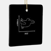 Rabbit Gift | Duck Rabbit Graph Fun Wiskunde Teach Keramisch Ornament (Rechts)