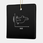 Rabbit Gift | Duck Rabbit Graph Fun Wiskunde Teach Keramisch Ornament (Links)