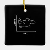 Rabbit Gift | Duck Rabbit Graph Fun Wiskunde Teach Keramisch Ornament (Voorkant)