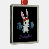 Rabbit Gift | Koolloopbaan bij konijnen Metalen Ornament (Rechts)