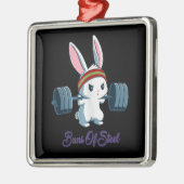 Rabbit Gift | Koolloopbaan bij konijnen Metalen Ornament (Links)
