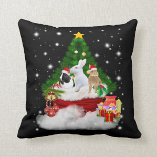 Rabbit Gift   Vrolijk kerstkonijnen — Lovely Gif Kussen
