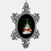 Rabbit Gift | Vrolijk kerstkonijnen — Lovely Gift Tin Sneeuwvlok Ornament (Links)