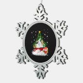 Rabbit Gift | Vrolijk kerstkonijnen — Lovely Gift Tin Sneeuwvlok Ornament (Rechts)