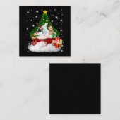 Rabbit Gift | Vrolijk kerstkonijnen — Lovely Gift Vierkante Visitekaartje (Voorkant / Achterkant)