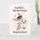 Rabbit Graduation Card Kaart (Voorkant)