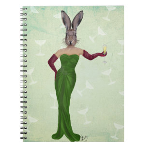 Rabbit Green Dress 2 Notitieboek