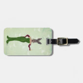 Rabbit Green Dress 3 Bagagelabel (Voorkant horizontaal)