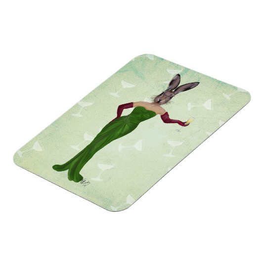 Rabbit Green Dress 3 Magneet (Linkerzijde)