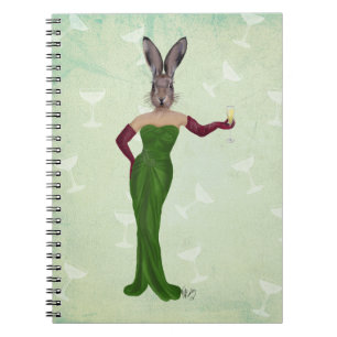 Rabbit Green Dress 3 Notitieboek