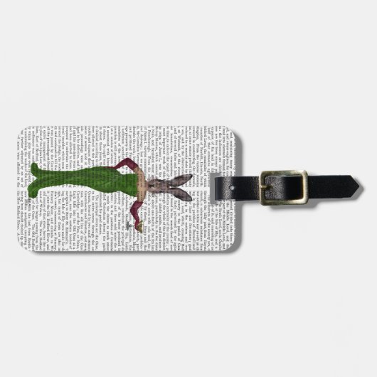 Rabbit Green Dress Bagagelabel (Voorkant horizontaal)