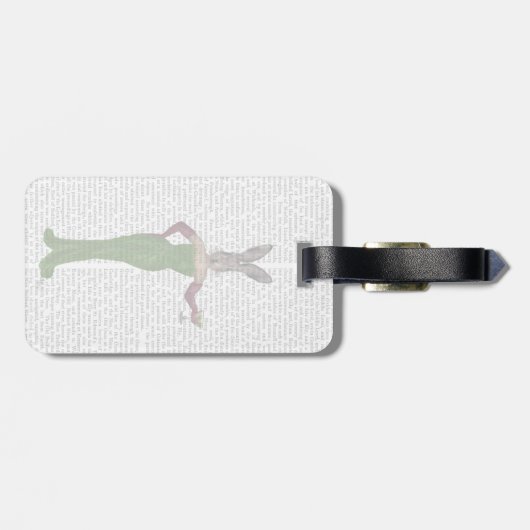 Rabbit Green Dress Bagagelabel (Achterkant horizontaal)
