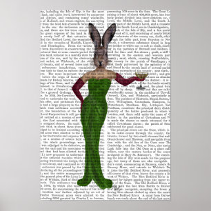 Rabbit Green Dress Poster