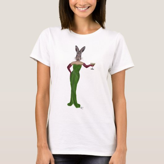 Rabbit Green Dress T-shirt (Voorkant)