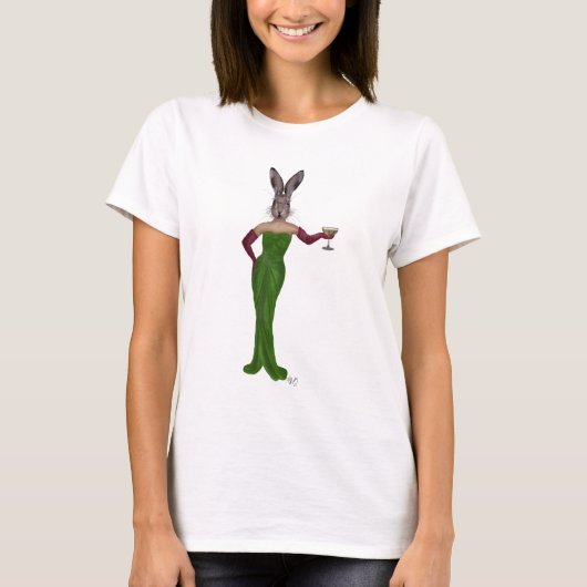 Rabbit Green Dress T-shirt (Voorkant)