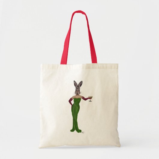 Rabbit Green Dress Tote Bag (Voorkant)