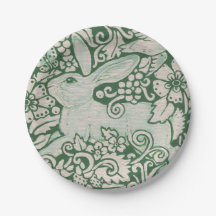 Rabbit Green Woodland Bunny Hare Painting Art