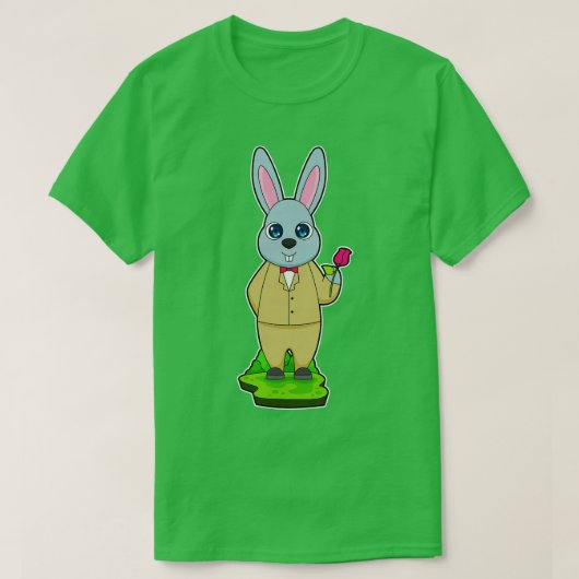 Rabbit Groom Suit Wedding T-shirt (Design voorkant)