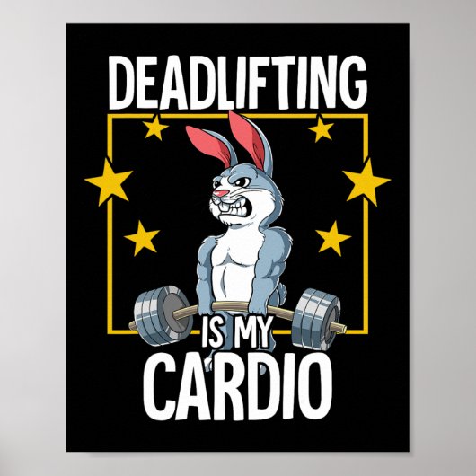 Rabbit Gym Gewichtstraining Deadlift Poster (Voorkant)